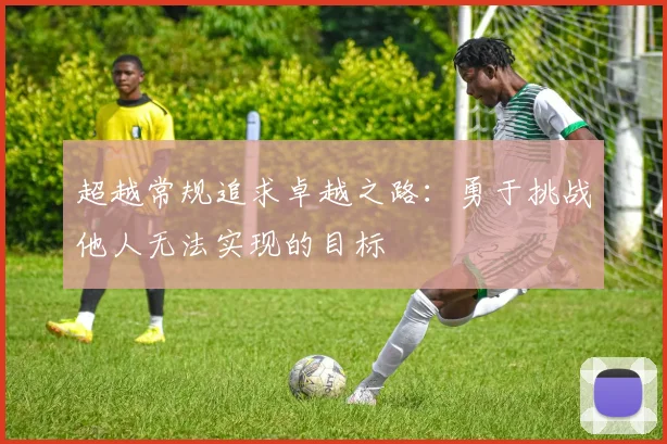 超越常规追求卓越之路：勇于挑战他人无法实现的目标